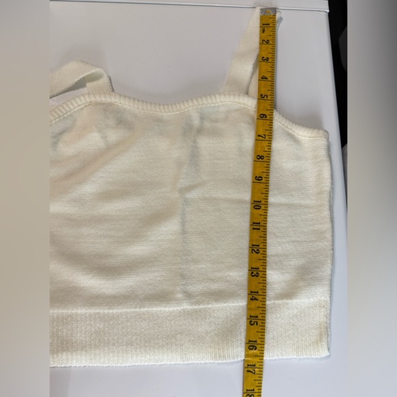 NWT BP. Nordstrom Cowl Neck Cable Knit Crop Sweater Set Ivory Sz Small - Picture 12 of 13